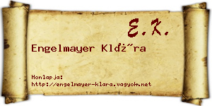 Engelmayer Klára névjegykártya