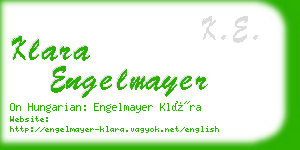 klara engelmayer business card